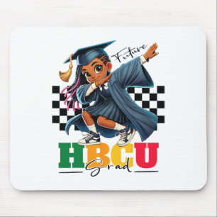 Future Hbcu Grad Kids Black Girl Afro Black Histor Mouse Pad