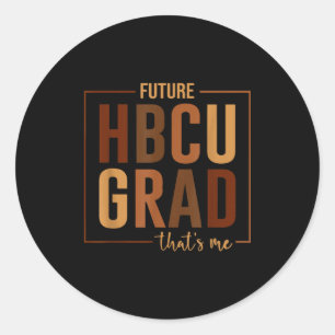 Future hbcu grad that's graduate afro college classic round sticker