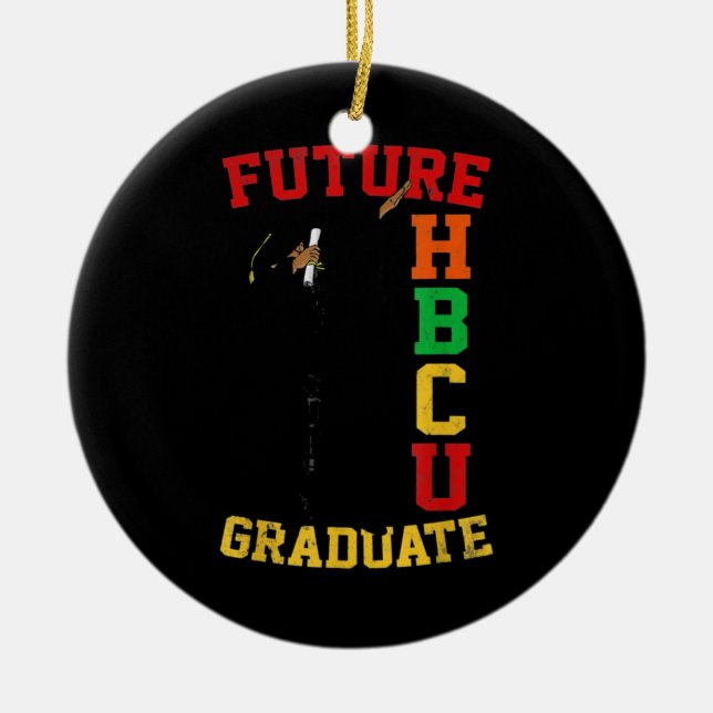 Future HBCU Graduate Ceramic Ornament (Front)