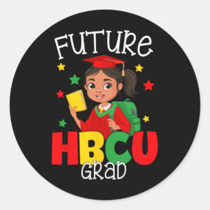 Future Hbcu Graduation African American Black Girl Classic Round Sticker