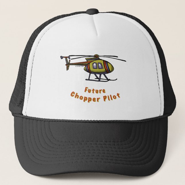 Future helicopter Pilot custom name Trucker Hat (Front)