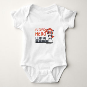 Future Hero Loading Cute Panda Shower Gifts Boy Baby Bodysuit