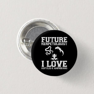 Future Herpetologist Herpetology Lover Amphibians  3 Cm Round Badge