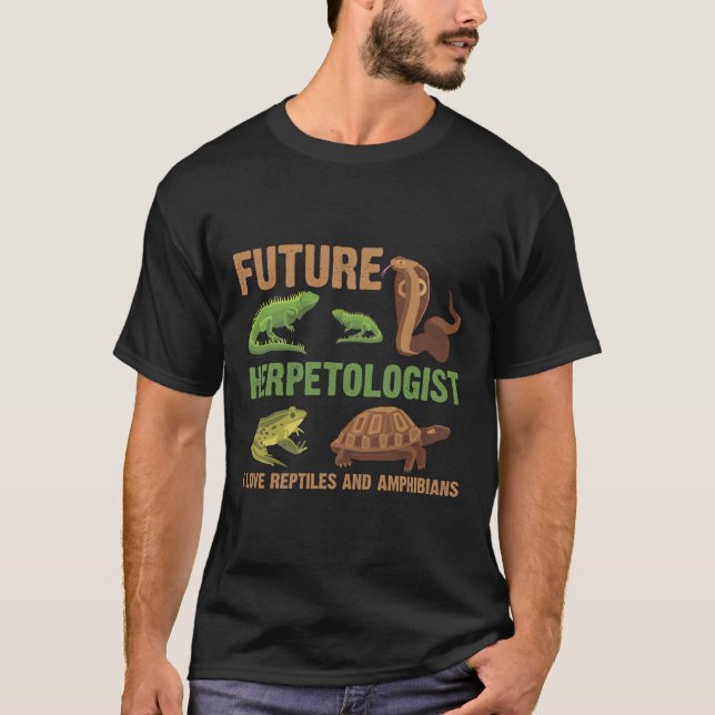 Future Herpetologist Reptile Amphibians Fan Kid T-Shirt (Front)