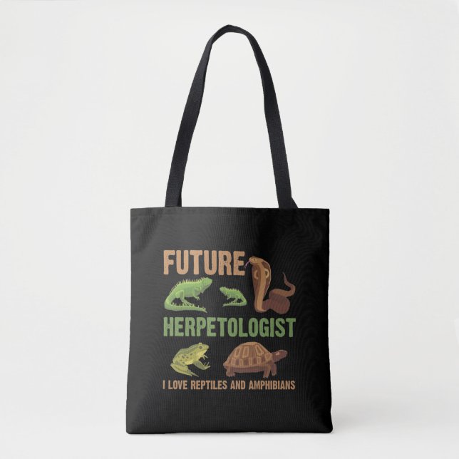 Future Herpetologist Reptile Amphibians Fan Kid Tote Bag (Front)