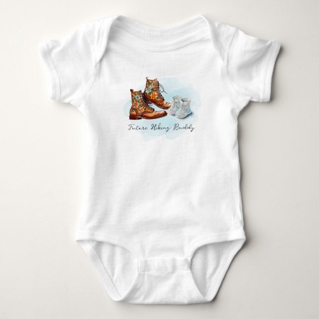 Future Hiking Buddy Baby Boots Bodysuit (Front)