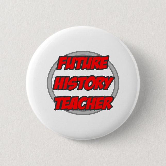 Future History Teacher 6 Cm Round Badge (Front)