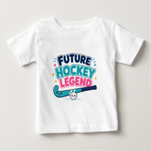 Future Hockey Legend Cute Field Hockey Design Baby T-Shirt