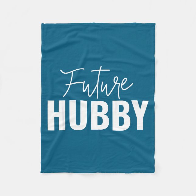 Future Hubby Future Wifey Matching Artwork Fleece Blanket (Front)