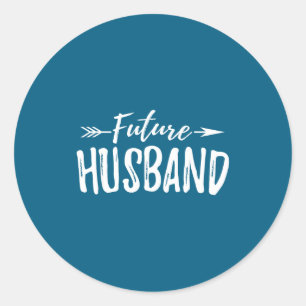Future Husband Wedding Announcement Gift Classic Round Sticker