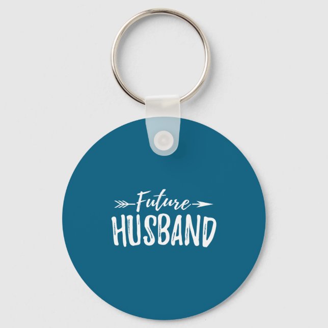 Future Husband Wedding Announcement Gift Design Key Ring (Front)