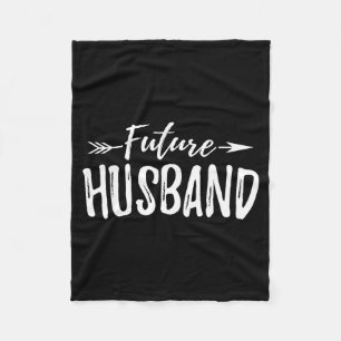 Future Husband Wedding Announcement Gift Fleece Blanket