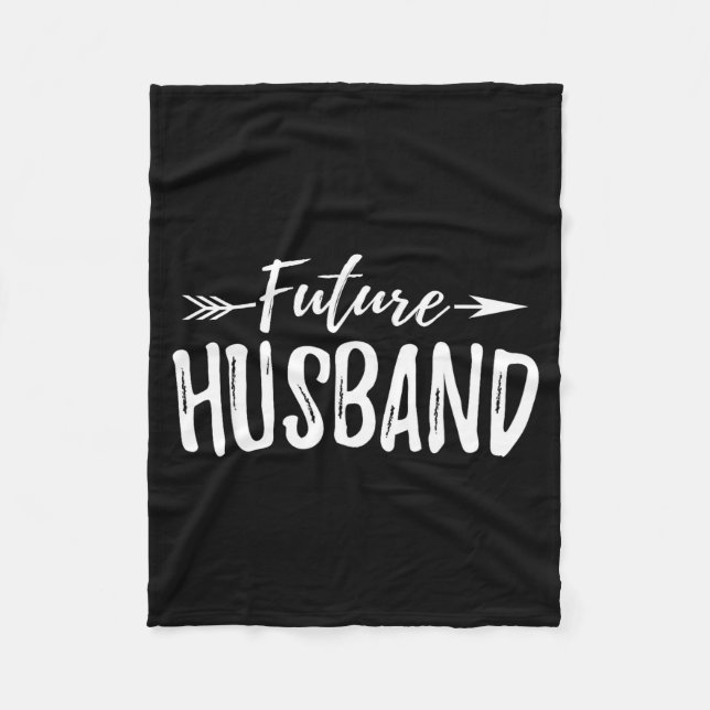 Future Husband Wedding Announcement Gift Fleece Blanket (Front)