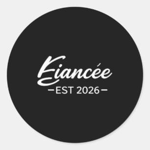 Future Husbande 2026 Engaged Future Wife Wedding Classic Round Sticker