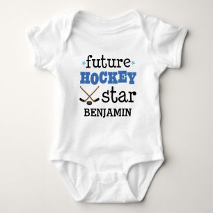 Future Ice Hockey Star Personalised Kids T-shirt Baby Bodysuit