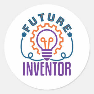 Future Inventor Engineer Scientist Science Classic Round Sticker