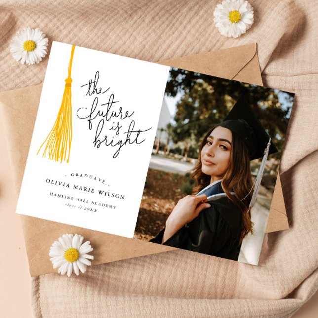 Future is Bright Yellow Graduation Announcement (Creator Uploaded)