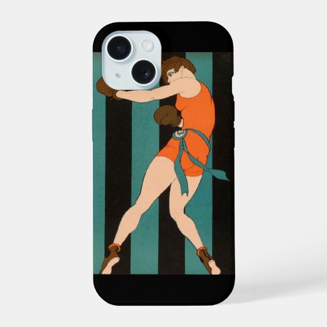 Future is Female Bold Boxing Imagery iPhone 15 Case (Back)