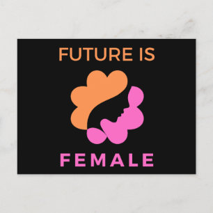 Future Is Female Feminist Postcard