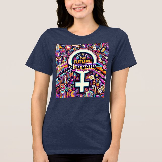 Future is Female  Tri-Blend Shirt (Front)