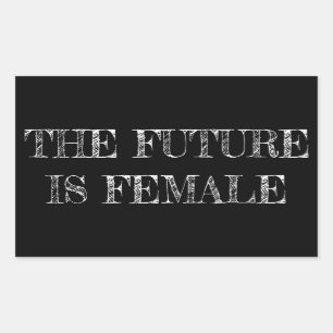Future is Female Vintage Rectangular Sticker