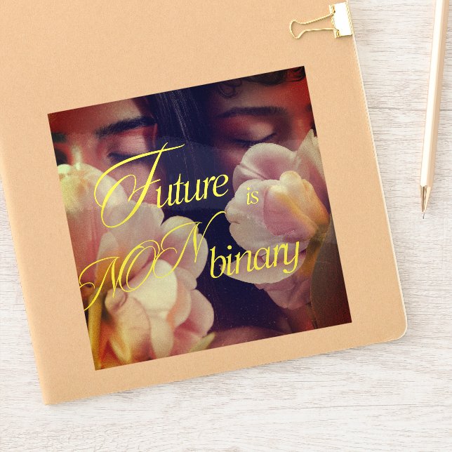 Future is Non-binary Floral Sticker (Notebook)
