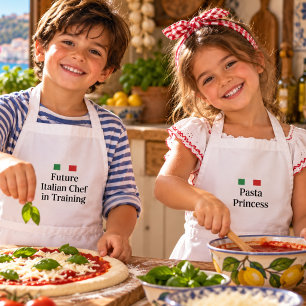 Future Italian Chef in Training Editable Kids Apron