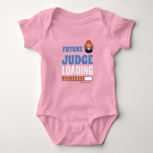 Future Judge Loading Pink Funny Make Your Own Girl Baby Bodysuit
