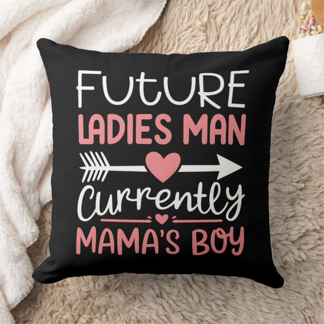 Future Ladies Main Currently Mama's Boy Valentines Cushion (Blanket)