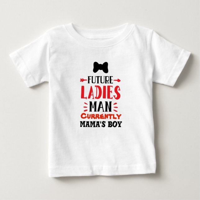 Future ladies man boys valentines cute shirts (Front)
