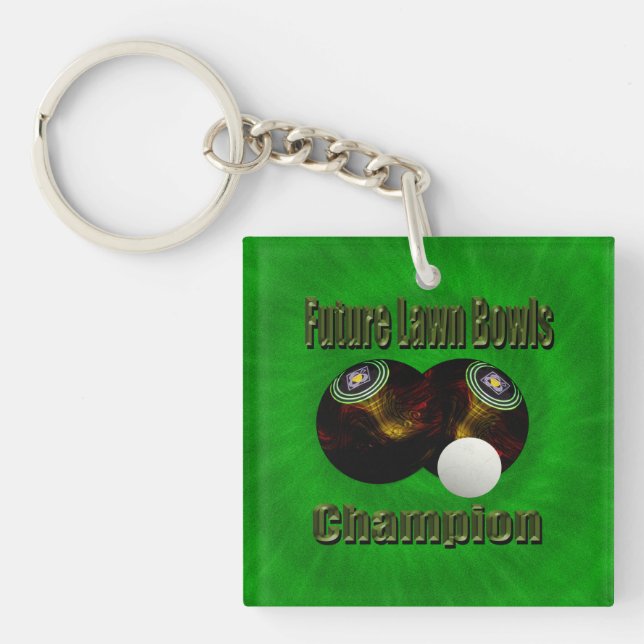 Future Lawn Bowls Champion, Keychain (Front)