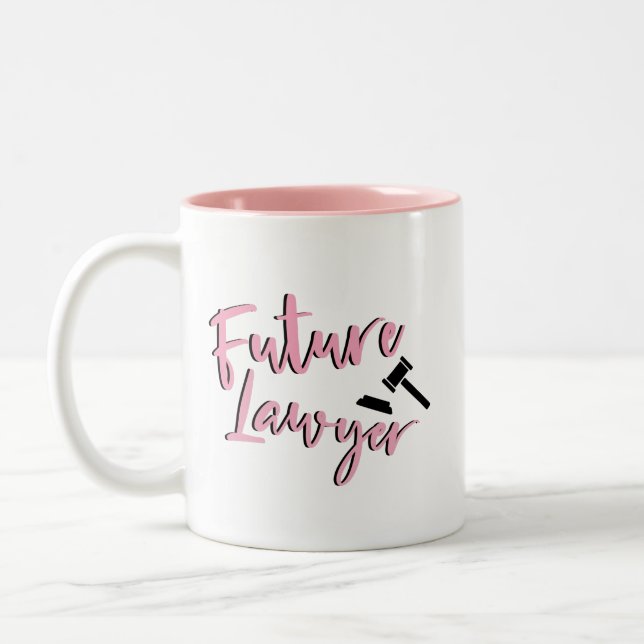 Future Lawyer // Career Profession Celebration Two-Tone Coffee Mug (Left)