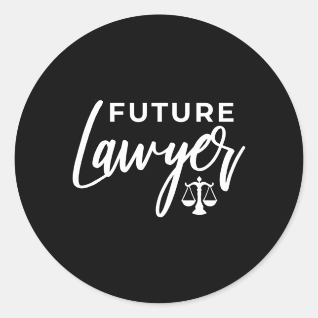 Future Lawyer Law School Graduation Law Student Classic Round Sticker (Front)