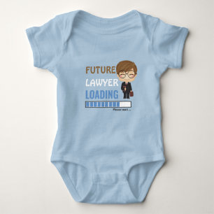 Future Lawyer Loading Newborn Shower Party Boy Baby Bodysuit