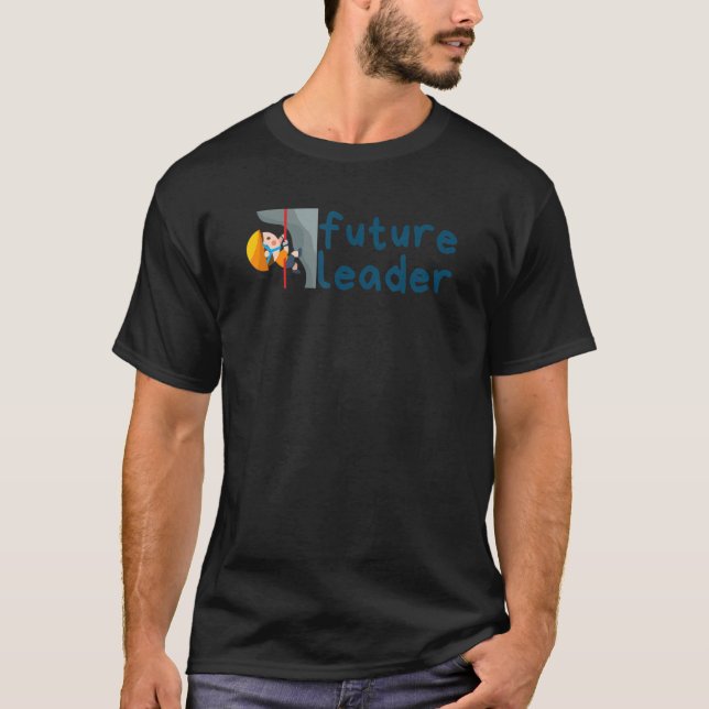 Future Leader Kids Rock Climbing Present Lead Clim T-Shirt (Front)
