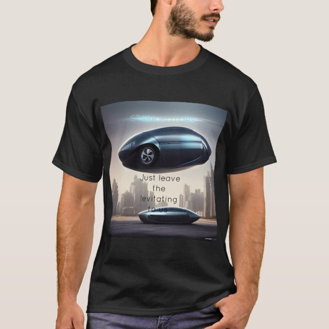 Future Levitating Car Ad T-Shirt (Front)