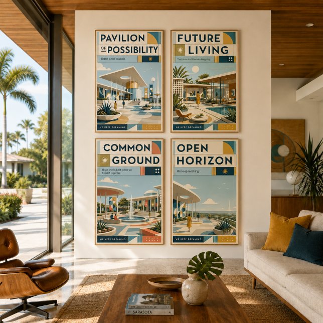 Future Living Mid Century Modern Poster (Creator Uploaded)