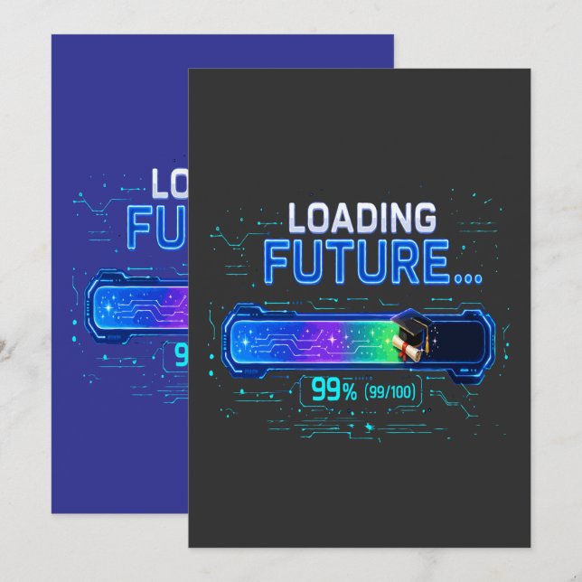 Future Loading: Class of 2026 Graduation Invitation (Front/Back)