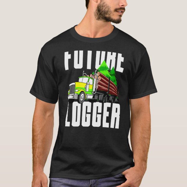 Future Logger Sawmill Logging Lumberjack T-Shirt (Front)