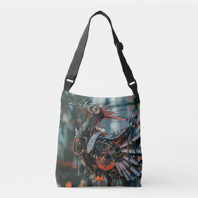 Future machine peacock crossbody bag (Front)