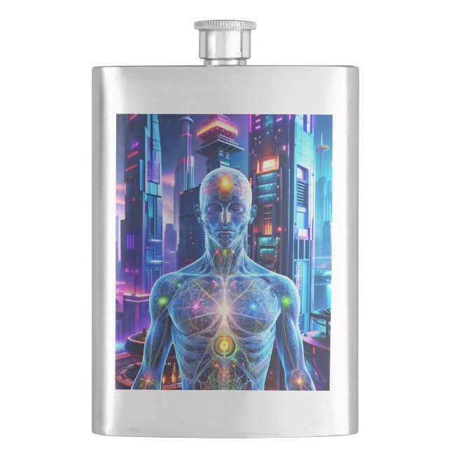 Future Man Hip Flask (Front)