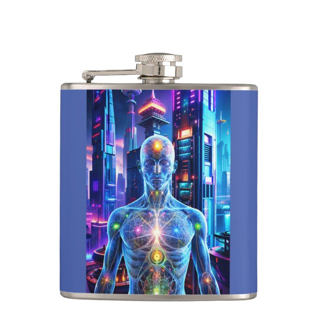 Future Man Hip Flask (Front)