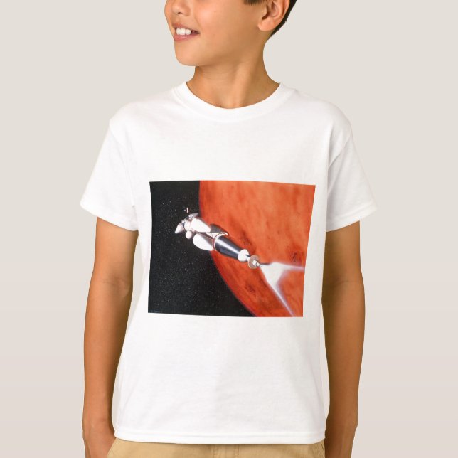 Future Manned Mars Mission in Orbit T-Shirt (Front)