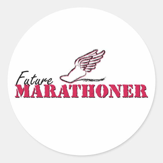 Future Marathoner Classic Round Sticker (Front)