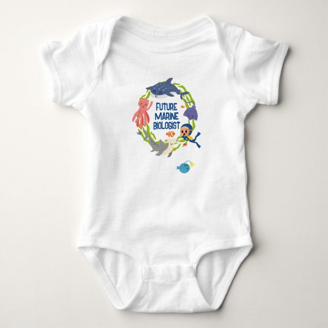 Future Marine Biologist  Baby Bodysuit (Front)