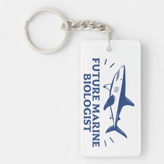 Future marine biologist shark lover key ring (Front)