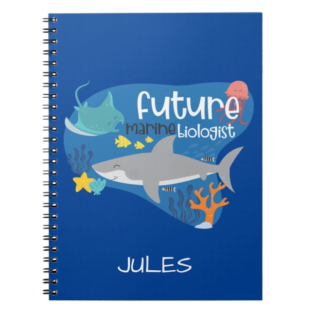 Future Marine Biologist With Name Notebook (Front)