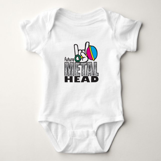 Future metalhead baby bodysuit (Front)