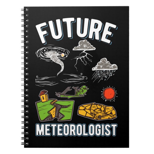 Future Meteorologist Boys Girls Weather Watcher Notebook (Front)