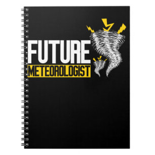 Future Meteorologist Boys Girls Weatherman Tornado Notebook
